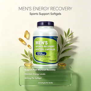 Men's Sports Recovery Softgel Capsules 800mg 60pcs Natural <b>Post</b>-Workout Body Recovery Support Dietary Supplement Vegetarian - Product Image 2