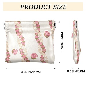 Hawaiian PU Leather Storage Mini Wallets Card <b>Cases</b> Custom Puakenikeni Design Women's <b>Coin</b> Purses - Product Image 3