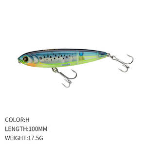 L'eau de mer 100mm 17.5g Artificielle Poisson Appât Flottant Basse Leurre De Pêche 3D Côtière TopKnock Crayon Topwater Walker - Product Image 6