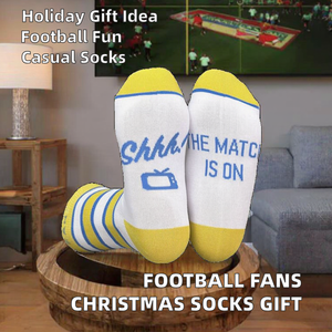 Calze Natalizie Divertenti e Originali, Regali per Uomini e Donne, Idea Regalo di Compleanno per Tifosi di Calcio, '<span class=keywords><strong>Non</strong></span> Disturbare, Sto Guardando il Calcio' 6-11 - Product Image 2
