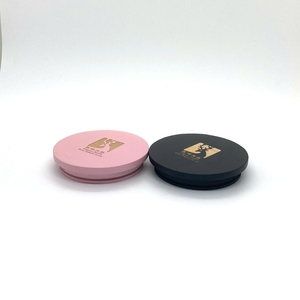 ขวดใส่เทียนเคลือบสีดำทรงกลมหรูหราดีไซน์ฝาไม้ - Product Image 3