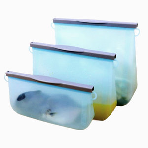 Herramientas de silicona OEM y ODM personalizadas, libres de BPA, aptas para congelador, a prueba de fugas, bolsas selladas para envasar y almacenar alimentos. - Product Image 1