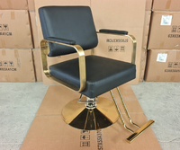 Chaise de barbier moderne de luxe, robuste, réglable, en cuir
