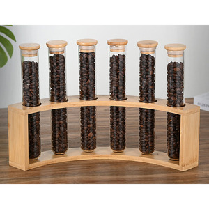 Tubo <span class=keywords><strong>di</strong></span> <span class=keywords><strong>vetro</strong></span> chicchi <span class=keywords><strong>di</strong></span> caffè barattolo <span class=keywords><strong>di</strong></span> stoccaggio <span class=keywords><strong>con</strong></span> <span class=keywords><strong>coperchio</strong></span> <span class=keywords><strong>di</strong></span> bambù ermetico e supporto <span class=keywords><strong>di</strong></span> bambù rotondo tubo <span class=keywords><strong>di</strong></span> <span class=keywords><strong>vetro</strong></span> inferiore <span class=keywords><strong>con</strong></span> <span class=keywords><strong>coperchio</strong></span> <span class=keywords><strong>di</strong></span> bambù - Product Image 3