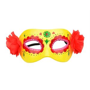 Atacado Dia De Los Muertos Novo Crânio De Açúcar Meia Máscara De Plástico Masquerade Rosto para Crianças Halloween e Ocasiões De Festa - Product Image 4