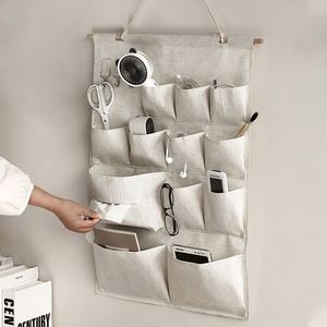 Organisateur mural polyvalent en tissu, 12 poches, sac suspendu en tissu mat pour cuisine et salle de bain - Product Image 1
