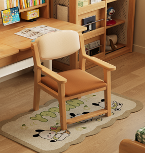 Fauteuil de salon scandinave moderne, structure en bois, revêtement beige, dossier solide, design ergonomique, fauteuil de détente, mobilier de maison - Product Image 4