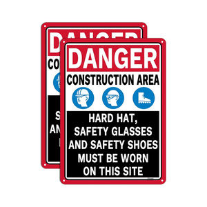 Casque de sécurité extérieur durable Beware <span class=keywords><strong>Danger</strong></span> Étanche Construction antirouille <span class=keywords><strong>Panneau</strong></span> d'avertissement <span class=keywords><strong>Panneau</strong></span> de sécurité - Product Image 1