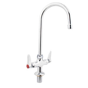 Robinet de cuisine moderne de luxe, à poser sur le comptoir, en laiton avec finition chromée, cartouche en céramique - Product Image 1