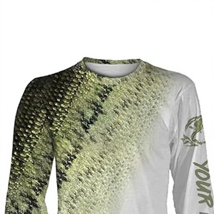 Servicio OEM, Soporte Personalizado, MOQ Bajo, Camiseta Deportiva de Pesca con Protección UPF 50, Impresión por Sublimación, Transpirable, de Secado Rápido, 100% Poliéster - Product Image 3
