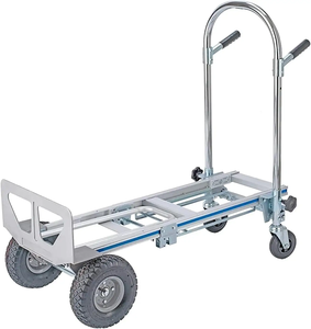 Chariot pliant Hanak R14 avec roues à frein en caoutchouc, chariot à main <span class=keywords><strong>convertible</strong></span>, capacité de 440 lb, chariot à main en aluminium, chariot 3 en 1 - Product Image 2