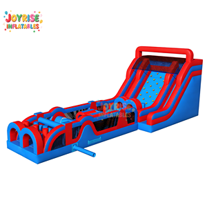JOYRISE Parcours d'obstacles gonflable commercial en PVC vinyle, 2 toboggans connectés, garantie 3 ans, 1000 kg - Product Image 2