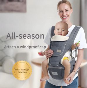 JXB Grand porte-bébé en coton à la mode doux et respirant avec fonction mains libres et de stockage Style simple Durable - Product Image 3