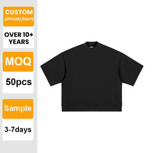 Camiseta Personalizada con Logotipo de Alta Calidad, Lisa, Gruesa, con Hombros Caídos, 100% Algodón, Impresión al por Mayor, Bordado para Hombre - Product Image 1