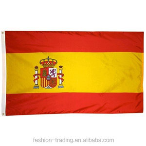 Vente en gros Polyester personnalisé de haute qualité 3x5ft Drapeau de pays <span class=keywords><strong>pas</strong></span> <span class=keywords><strong>cher</strong></span> Drapeau national de l'Espagne avec œillets - Product Image 1