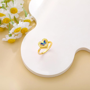 Кольца-бабочки из нержавеющей стали с эмалью - Product Image 4