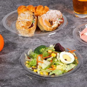 High Quality Embossed Rim Clear Disposable Plastic Plates for Party Tableware - Product Image 6