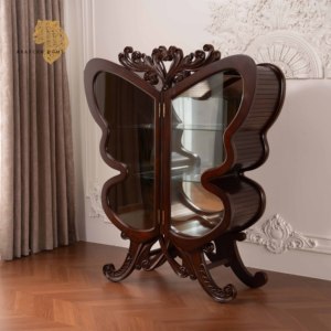 Phòng khách Mỹ tùy chỉnh tủ trưng bày cửa kính Tủ rượu nhà bếp phòng ăn lưu trữ tủ góc tủ - Product Image 1