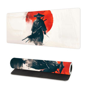 Tapis de souris de jeu Samurai personnalisé, design cool, taille XL, grand tapis de souris de jeu, tapis de bureau pour ordinateur portable, clavier, bureau, maison - Product Image 3