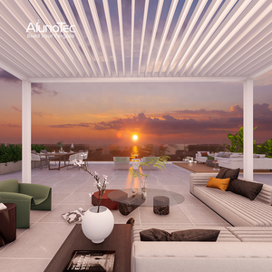AlunoTec Sun Room copre Patio <span class=keywords><strong>Gazebo</strong></span> Pergola solare struttura del giardino con recinzione a doghe - Product Image 5