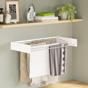 Perchero de Pared Oculto, Plegable, Telescópico, Metálico, Manual, para Baño, con Toallero Extraíble - Product Image 6