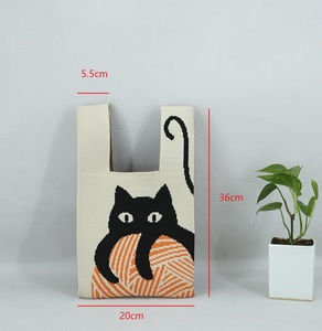 Bolso <span class=keywords><strong>de</strong></span> Mano Tejido a Crochet, Diseño <span class=keywords><strong>de</strong></span> Nudos Pequeños, Tejido Suave, Moderno, Portátil, para Regalos Promocionales o <span class=keywords><strong>de</strong></span> Boda - Product Image 5