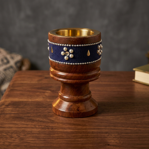 Quemador de Incienso de Sándalo, Difusor Aromático de Madera con Base Dorada para Aromaterapia y Fragancia del Hogar, Uso en Todas las Estaciones, Ramadán, Eid - Product Image 1
