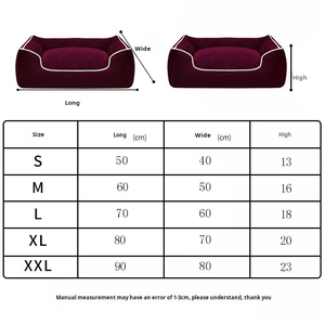 Toptan Lüks Kadife Köpek Yatağı Düz Desen Küçük Orta Boy Kediler ve Köpekler İçin Modern Stil %100 Pamuk Malzeme Koruyucu OEM - Product Image 2