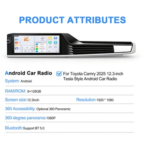 Navihua 12.3 Inch Car GPS Navigation Carplay <b>Stereo</b> Multimedia Video Monitor Audio Head Unit Accessories for Toyota Camry 2025 - Product Image 6