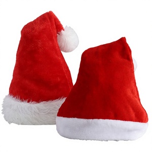 Adult Childrens Short-plush <strong>Christmas</strong> Hat Gold Velvet Plush Fluffy Trimperfect <strong>Christmas</strong> Gift Festive Decoration <strong>China</strong> - Product Image 1