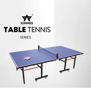 Meja Tenis Meja Lipat Portabel Luar Ruangan, dengan Set Jaring Meja Pingpong