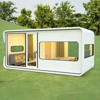 Panneau sandwich en acier préfabriqué, bureau modulaire contemporain, emballage plat, durable, léger, imperméable, écologique, garantie de 2 ans
