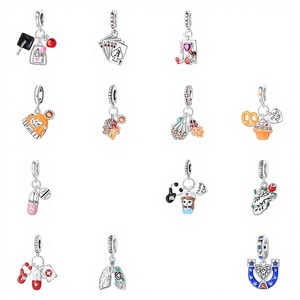 Colgante de Plata 925 de Lujo con Circonita para Niñas y Mujeres, Diseño Novedoso de Alta Calidad, Pulsera DIY, Joyería Original de Moda - Product Image 3