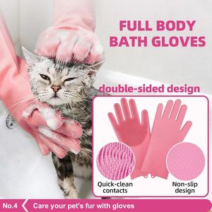 Brosse à shampoing pour chien Gants de toilettage pour animaux de compagnie Fournitures de toilettage pour chats <span class=keywords><strong>Kit</strong></span> de nettoyage pour animaux de compagnie 5 en 1 - Product Image 5