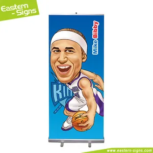 Roll Up Aluminum Pull Up Retractable Standard Roll Up Banner Stand Roll Up Banner Stand With Single Sided Printing