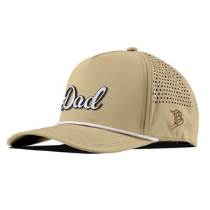 Fashion Dad Script 5 Panel Cap Rope Trim Lightweight Comfortable Baseball Hat for Travel - Product Image 3