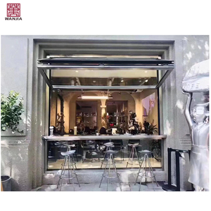 Wanjia Tùy Chỉnh Đôi Tráng Men Dọc Gấp Cử<span class=keywords><strong>a</strong></span> Sổ Thương Mại Khung Hợp Kim Nhôm Thép Không Gỉ Louver Cho Bên Ngoài - Product Image 3