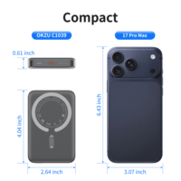 Nouveauté : Chargeur portable sans fil magnétique en alliage d'aluminium 10000 mAh, batterie externe compacte à charge rapide
