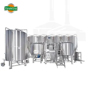 2000L 20HL Automatische dampf beheizte 3-Gefäß-Biermaschine aus rostfreiem Stahl