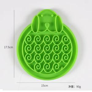 Silikon evcil hayvan yemek paspası gıda sınıfı Oval kedi yıkanabilir tepsi hepsi bir yavaş kauçuk kaymaz su geçirmez en iyi besleme köpek yalamak Mat - Product Image 5