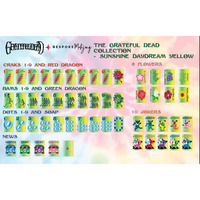 Grateful Dead x Bespoke Mahjong - SUNSHINE DAYDREAM TIE DYE PEARL White Green American Mahjong Tiles for Entertainment