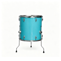 Vente en gros de tambour tom de scène en bois de peuplier de 16 pouces, réglable, monocouche, avec peaux en polyester, pour batterie