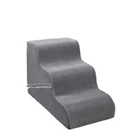 Escaliers pour animaux de compagnie pour chiens de petite/moyenne taille, marches en éponge douce avec housse amovible et lavable, forme ronde, multifonctionnels pour canapé et lit
