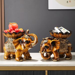 Éléphant Fruits Assiette Snack Bonbons Stockage Boîte À Mouchoirs Résine Époxy Artistique Ménage Multifonctionnel Salon Table Basse Maison - Product Image 4