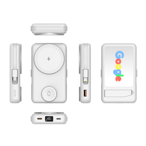 โลโก้สั่งทำ ขายส่ง พาวเวอร์แบงค์แม่เหล็ก 10000mAh ชาร์จเร็ว 22.5W ชาร์จไร้สาย 15W ชาร์จนาฬิกา 5W - Product Image 6
