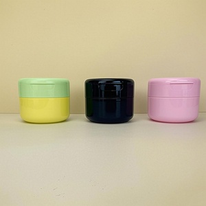 100ml 150ml PP Tooth Powder Container <b>Plastic</b> Round Lid Flip Hinged Cap Remove Makeup Cream <b>Jar</b> Packaging with Flip Cover Spoon - Product Image 2