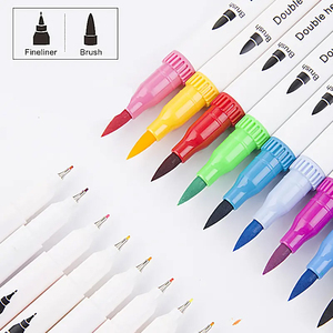 2025 double pinceau stylo ensemble polyvalent 60 couleurs <span class=keywords><strong>aquarelle</strong></span> peau marqueur pratique papier carte cylindrique Tube emballage Art dessins - Product Image 5