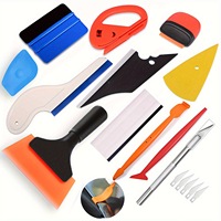 DS5772 Kit d'outils d'applicateur d'enveloppes en vinyle Film teinté pour fenêtre Outils d'emballage de voiture Grattoir en plastique Kit d'emballage en vinyle Raclettes en feutre