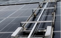 Robot de nettoyage solaire SUNYOUNG pour panneaux photovoltaïques, anti-eau et anti-poussière, avec drainage de l'eau, couleur argent/noir, garantie 1 an