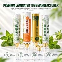 Tube de dentifrice bicolore en aluminium-plastique avec bouchon à vis, impression UV, couleur contrastée, emballage visuel tendance